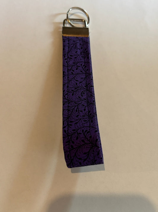 Dark purple Wristlet Keychain