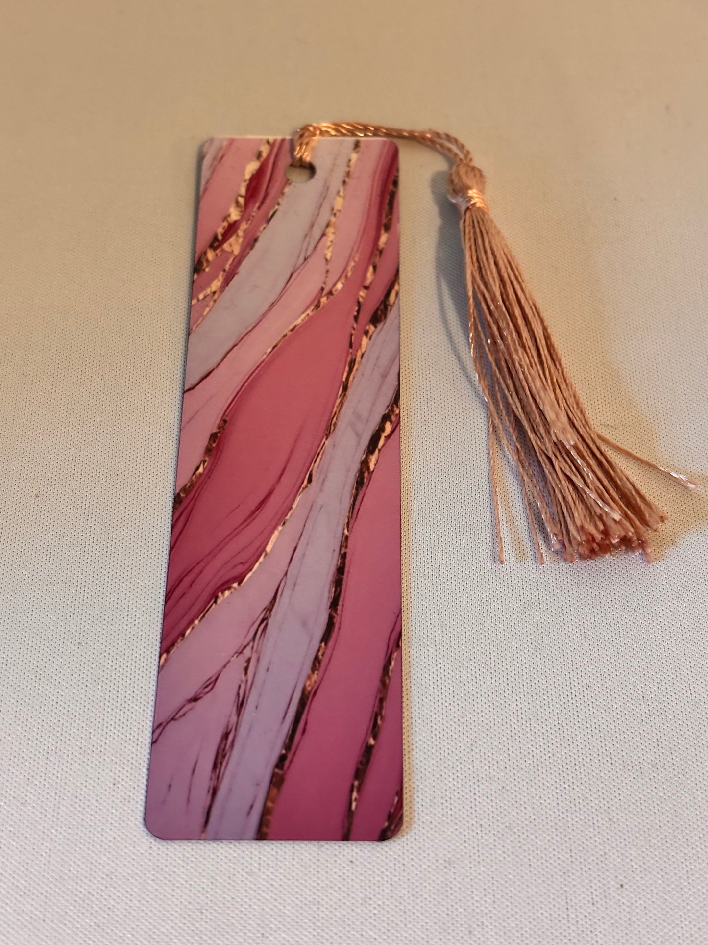 Pink Marble Sublimation Bookmark