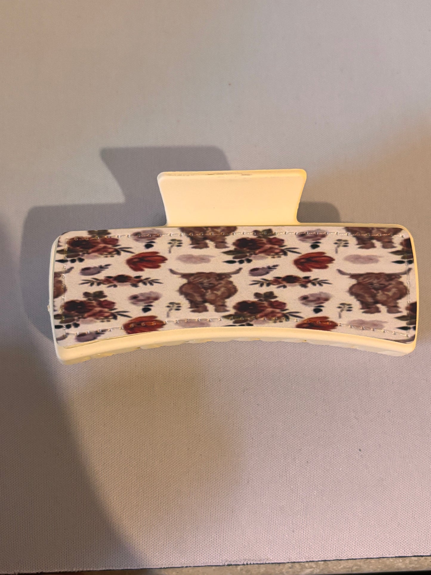 Mini Highland Cows Design Sublimation Hairclips