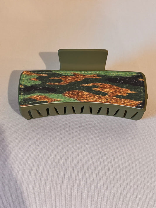 Green Camo Sublimation Hairclip