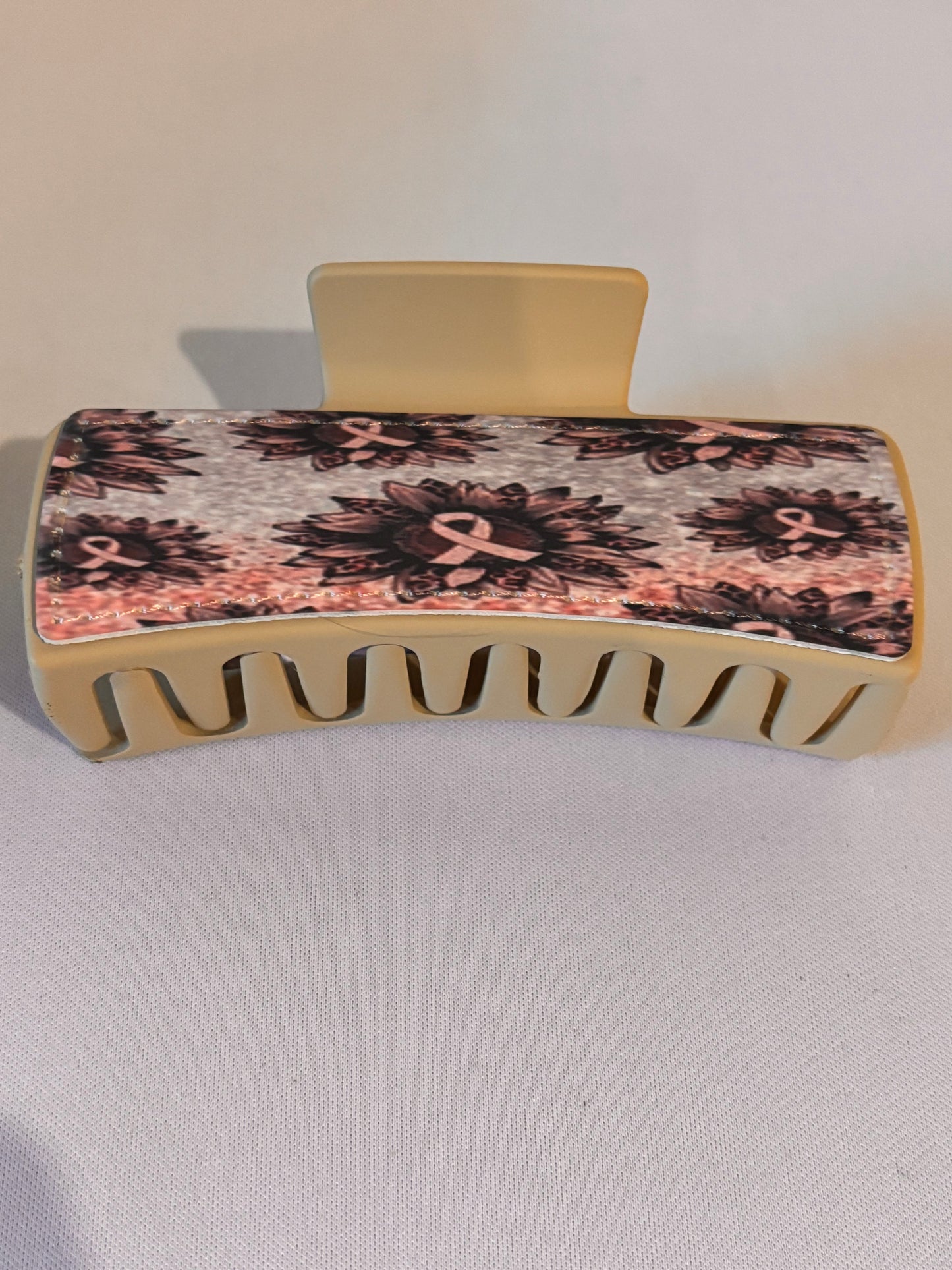 Breast Cancer ribbon design Sublimation Hairclip
