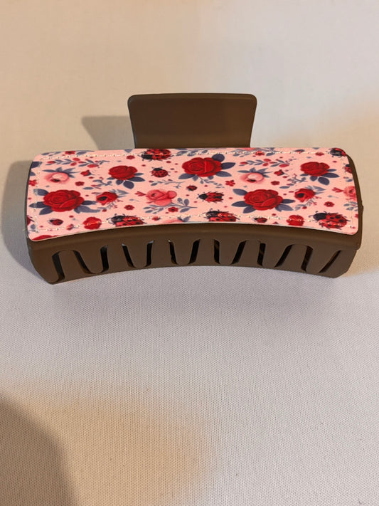 Roses and Labybug Sublimation Hairclip