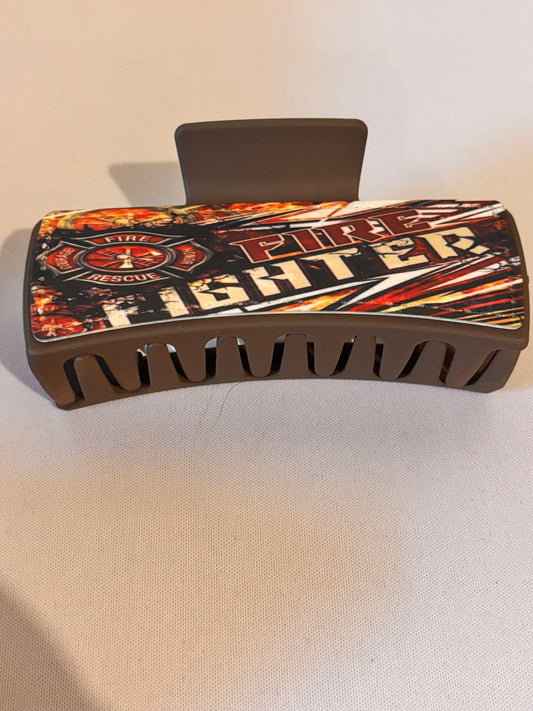 Fire Fighter Design Sublimation Hairclip