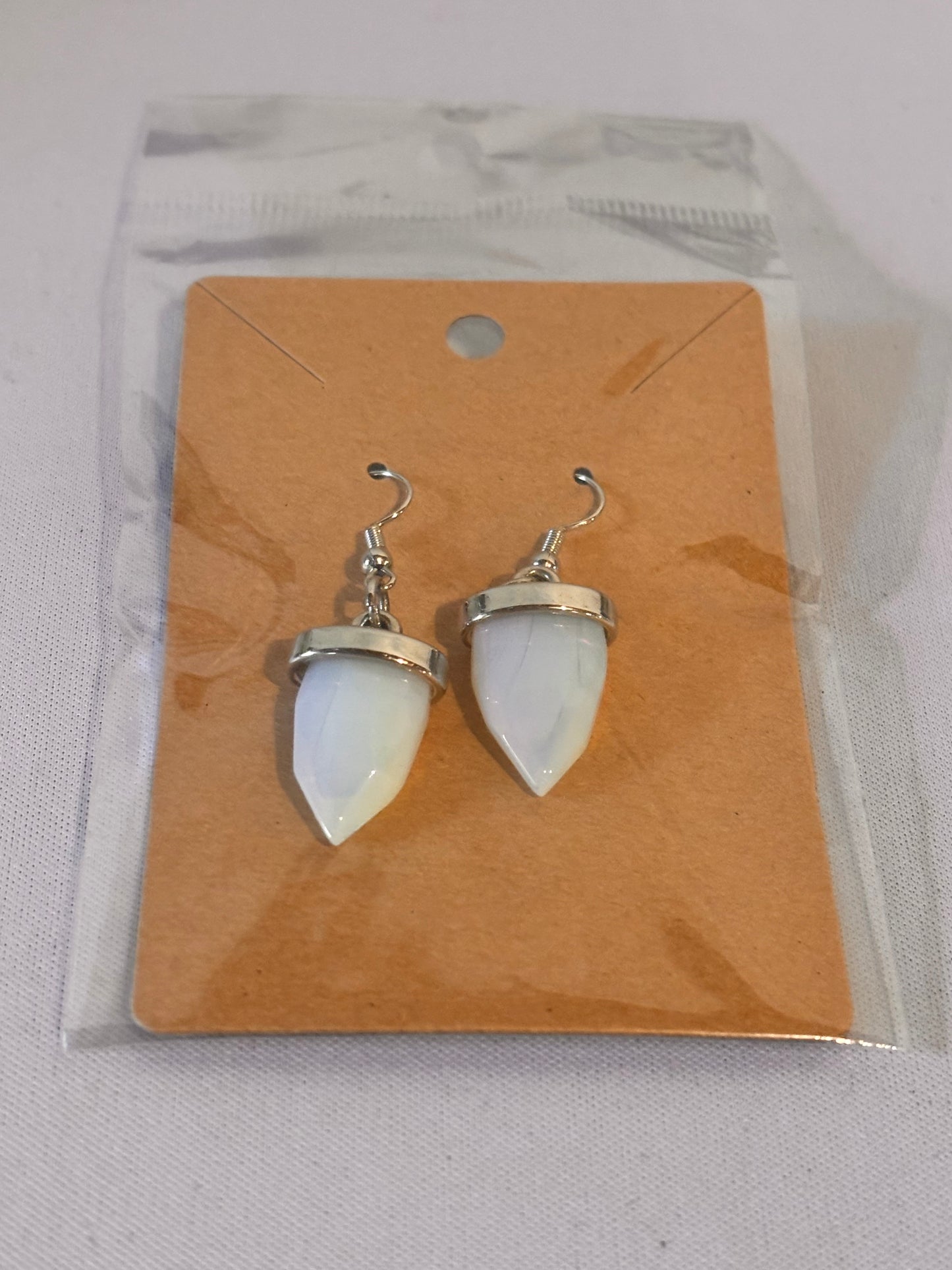 White Crystal Earrings