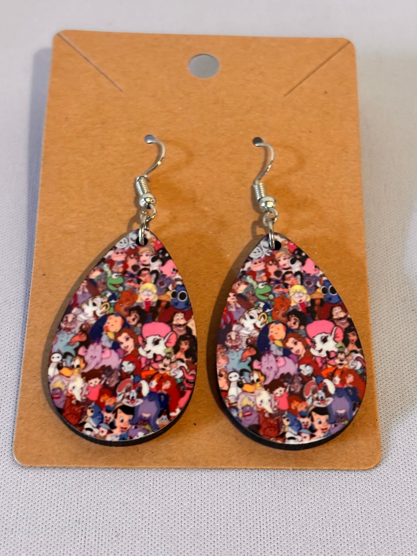 Cartoon Character Collage Sublimation Earrings