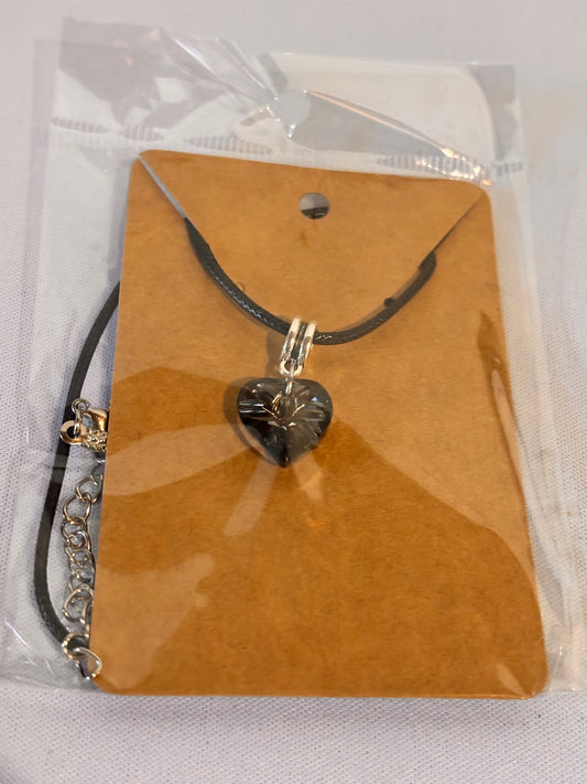 Black Heart Gem Necklace