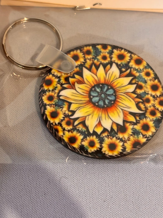 Flower Sublimation Keychain