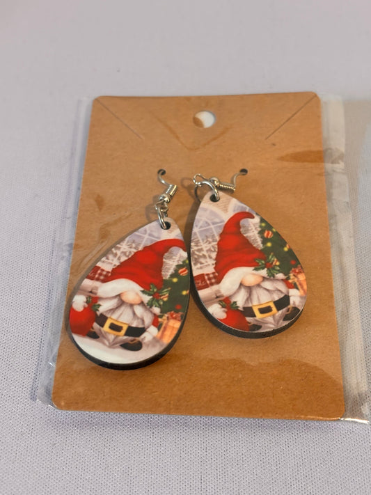 Christmas Gnome Sublimation Earrings