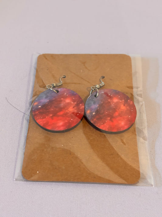 Rainbow Clouds Sublimation Earrings
