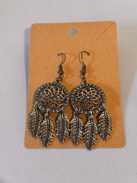 Silver Dreamcatcher Earrings