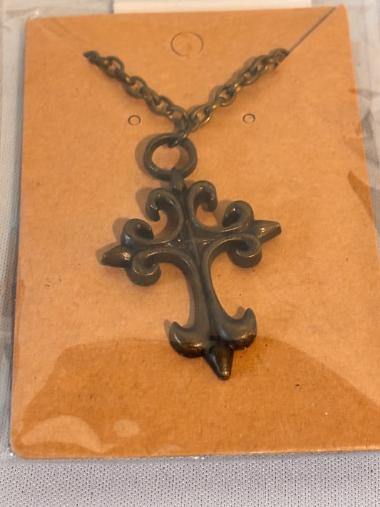 Bronze Cross Necklace