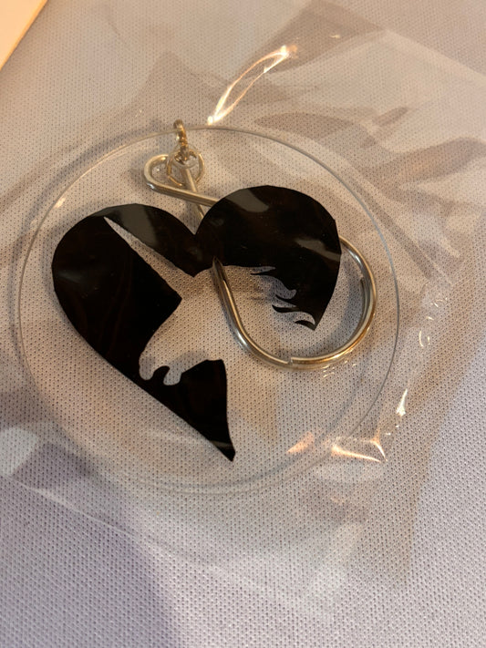 Heart with Unicorn Keychain