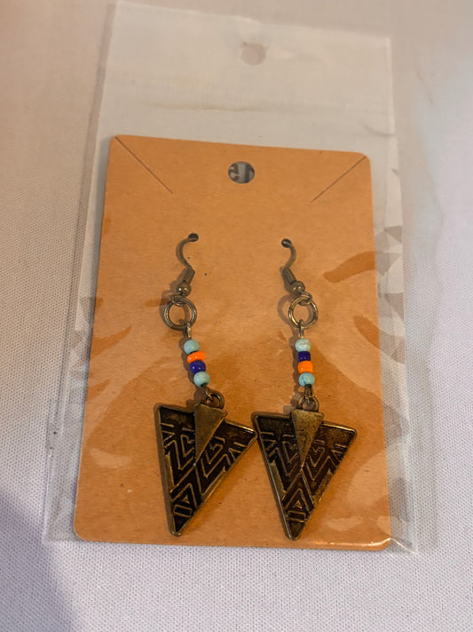 Bronze Arrowhead earrings