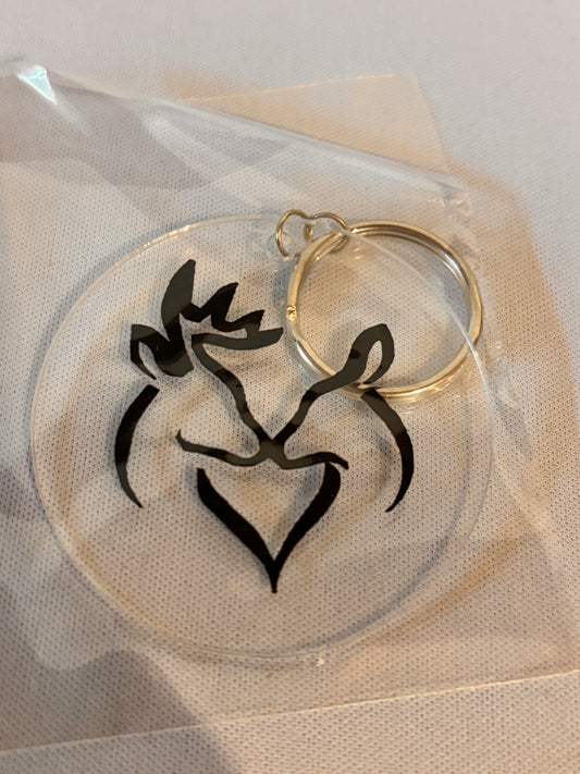 Buck and Doe Making a Heart Vinyl Keychain