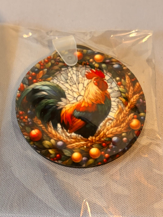 Rooster Sublimation Keychain