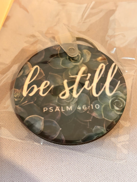 Be Still Psalm 46:10 Sublimation Keychain