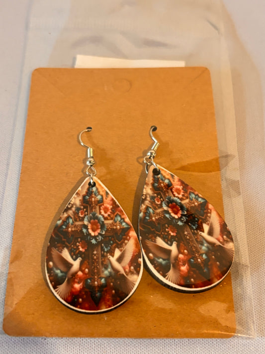 Cross Sublimation Earrings