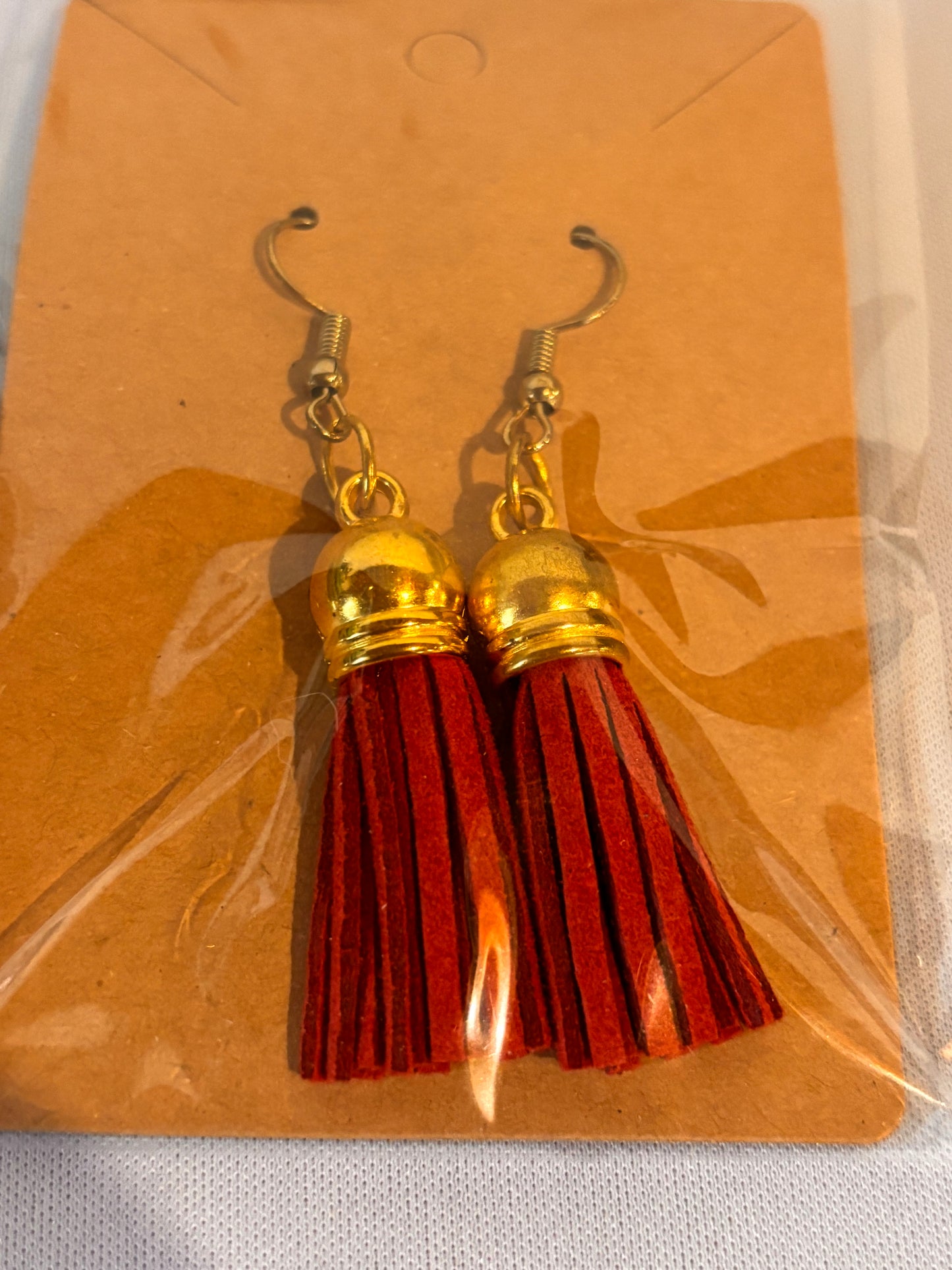 Red Tassel Earrings