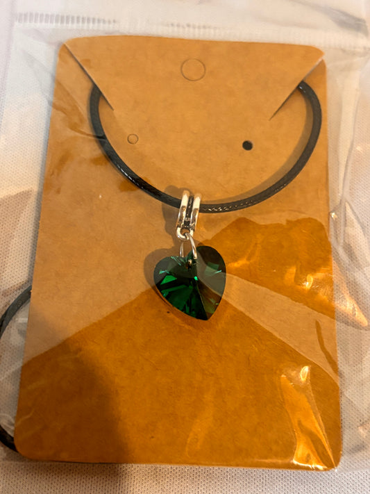 Green Heart Gem Necklace