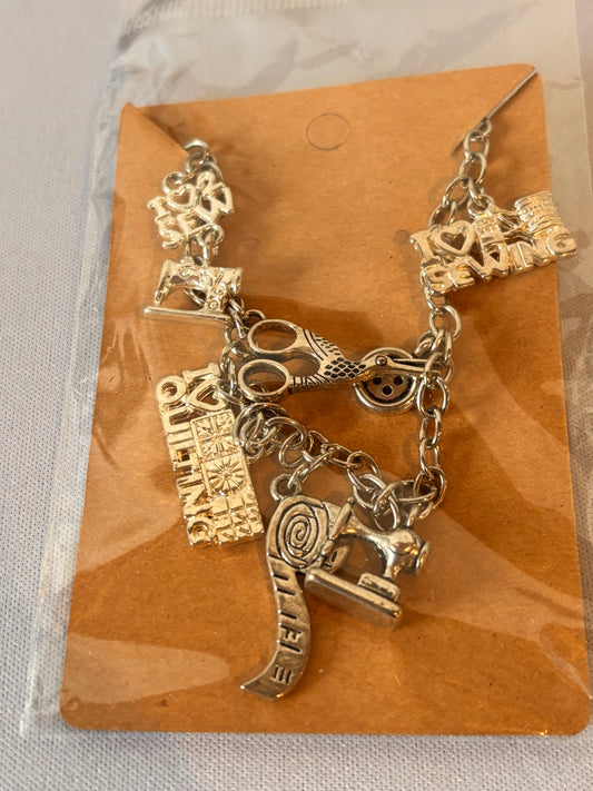 Sewing themed Charm Bracelet