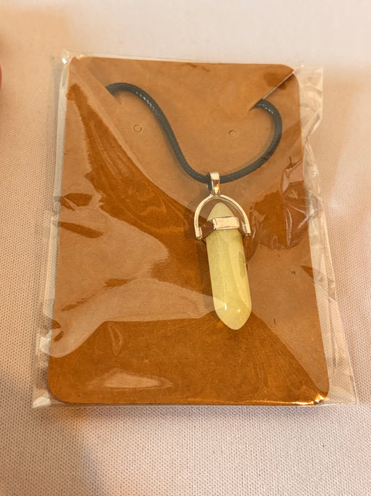 Glow in The Dark Crystal like Stone Necklace