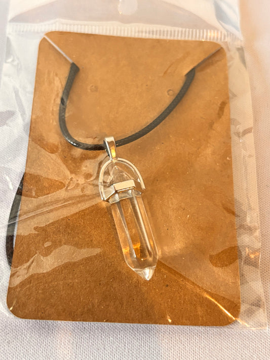Clear Crystal like stone necklace
