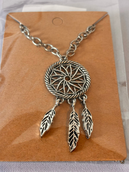 Silver Dreamcatcher Necklace