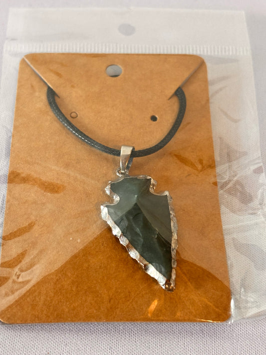 Stone Arrowhead Necklace
