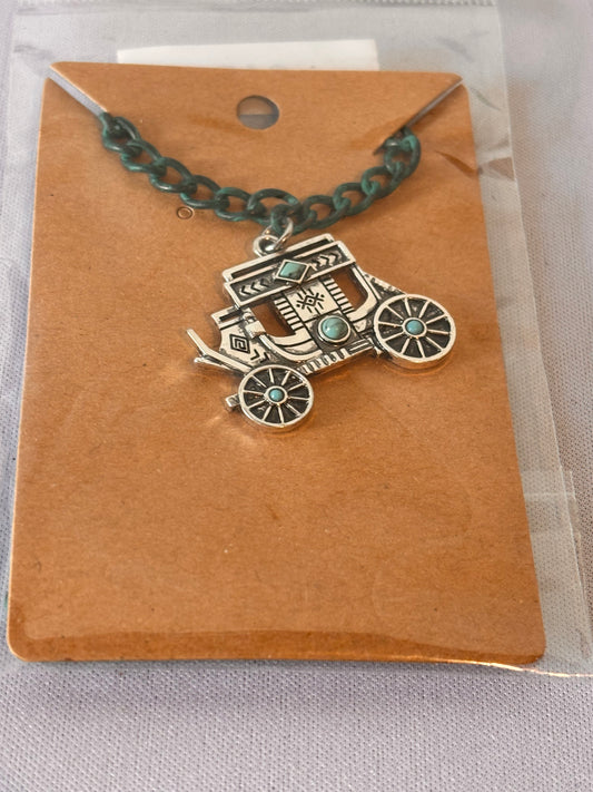 Western Horse Buggy Necklace