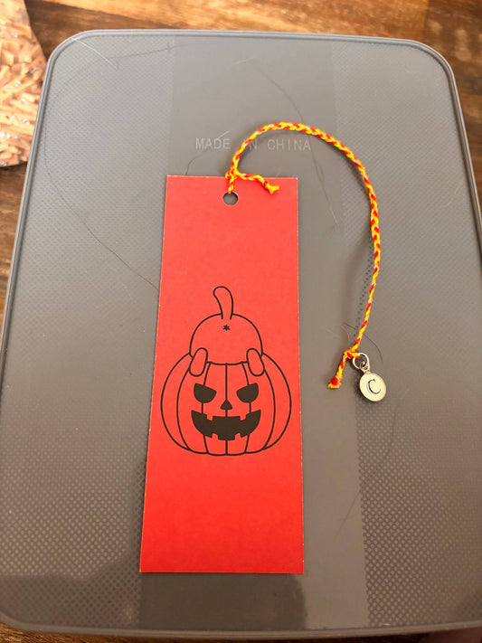 Cat in Jack-O-Lantern Cardstock Bookmark