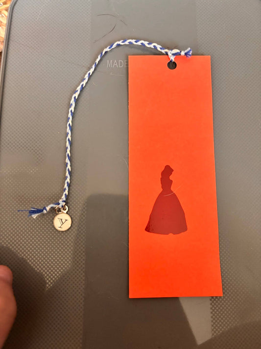 Belle silhouette Cardstock Bookmark