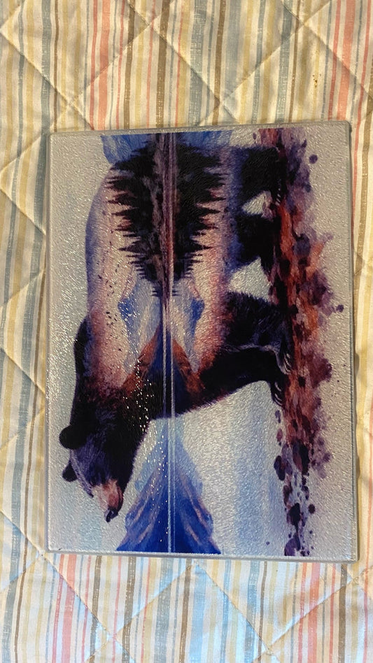Bear Glass Cutting Board