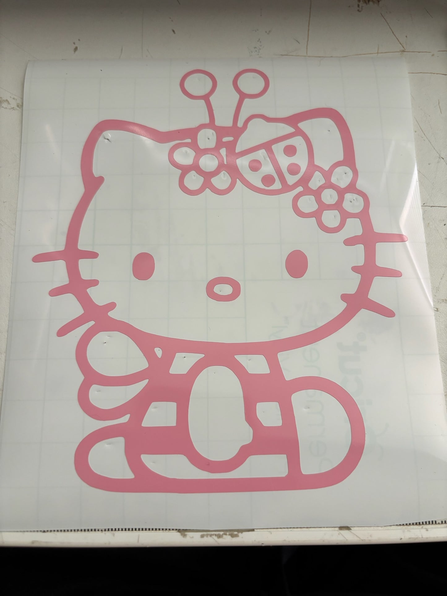 Pink Hello Kitty Bee Decal