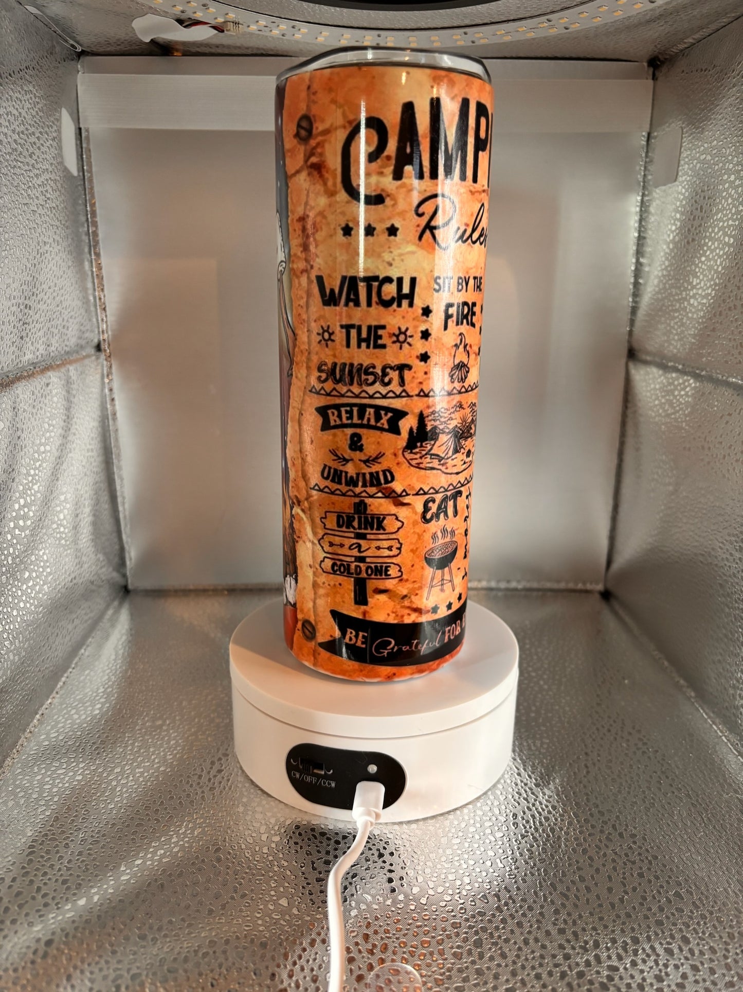 Camping Rules 20oz Tumbler