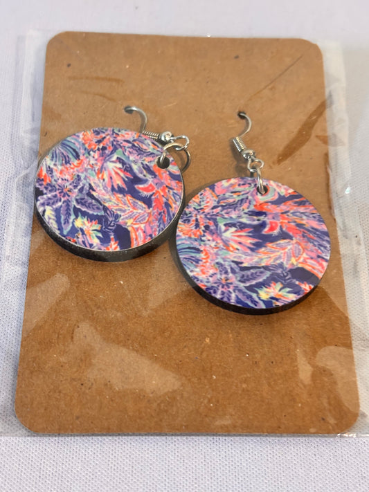 Multicolored design Sublimation Earrings