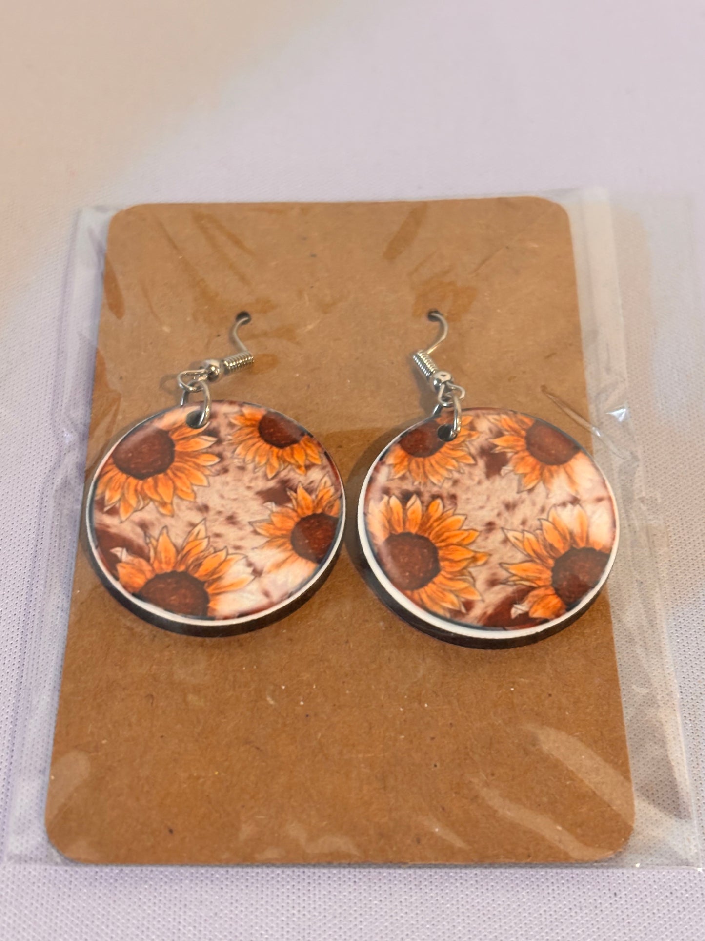 Multi Sunflower Sublimation Earrings