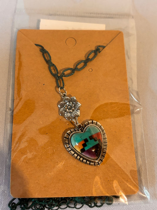 Western Heart Pattern Necklace