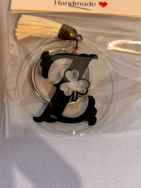 Z with Shamrock Vinyl Keychain