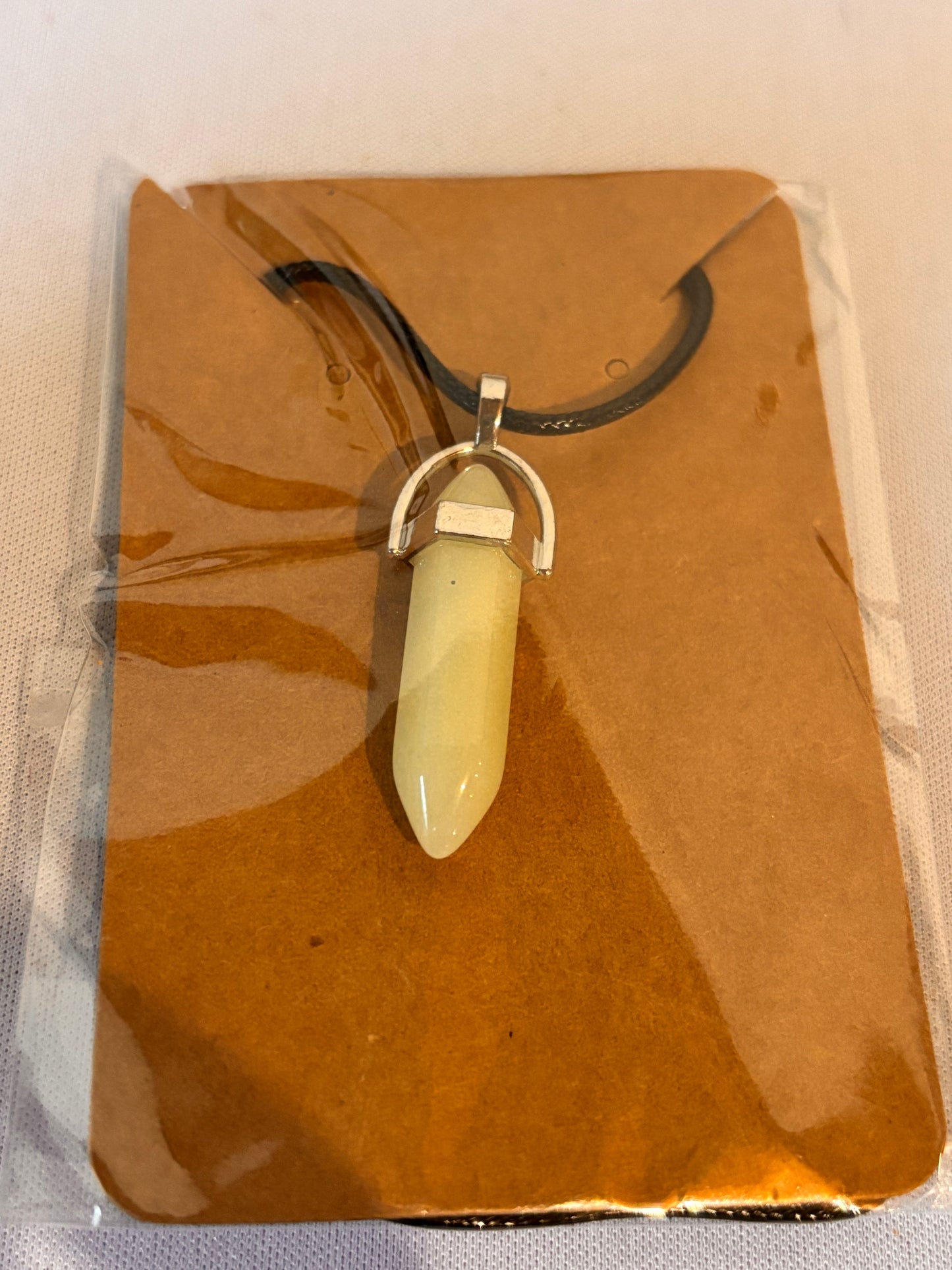 White Crystal like stone necklace