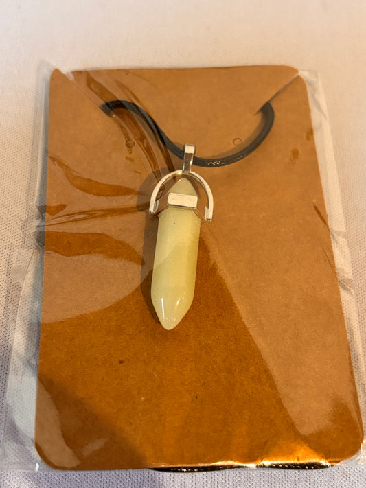 White Crystal like stone necklace
