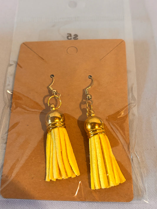 Yellow Tassel Earrings