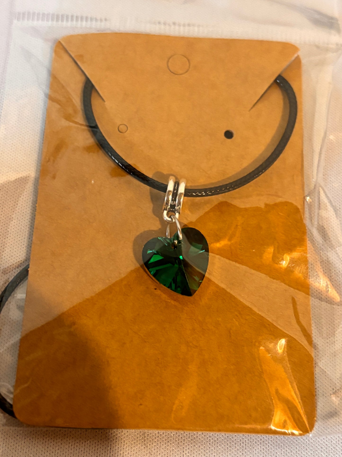 Green Heart Gem Necklace