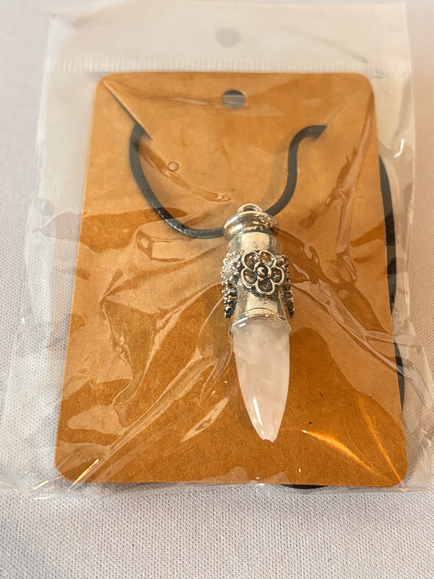 Pink Crystal Bullet Necklace